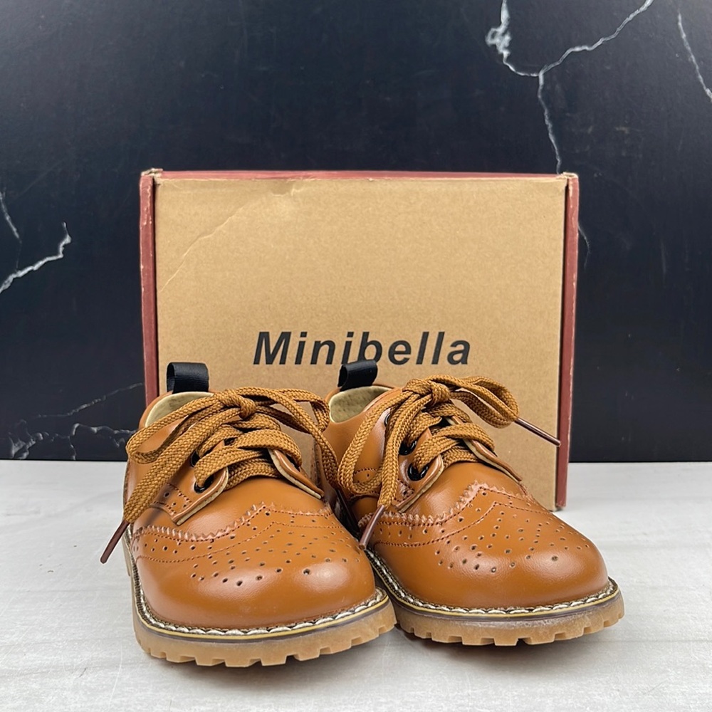 Minibella Toddler Oxford Shoe Brown sz 7